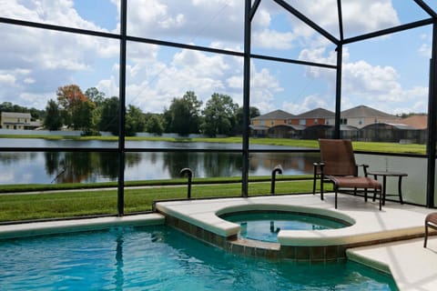 Patio, Natural landscape, Hot Tub, Seating area, Lake view, Pool view, Swimming pool