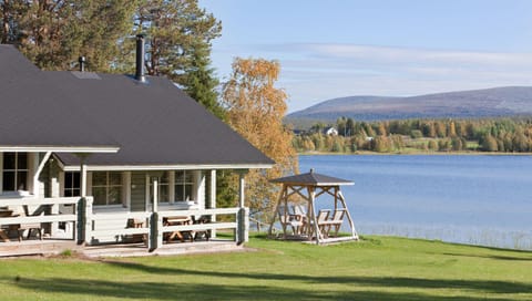 Property building, Autumn, Lake view
