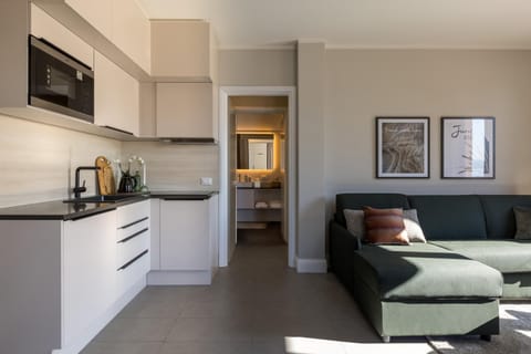 Living room, kitchen