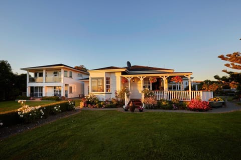 Property building, Night, Garden