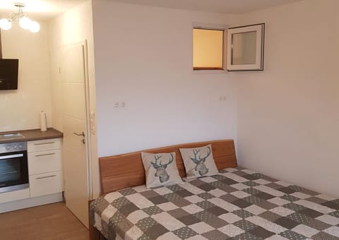 Bed, Kitchen or kitchenette, Photo of the whole room, oven, stove