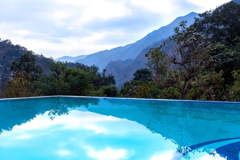 Natural landscape, Mountain view, Pool view, Swimming pool