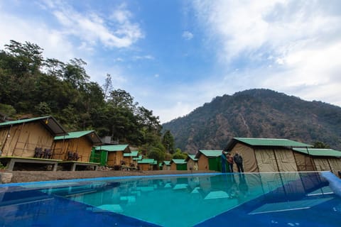 Property building, Natural landscape, Mountain view, Pool view, Swimming pool