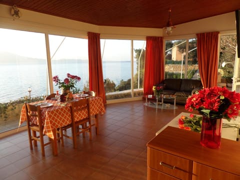 Summer, Kitchen or kitchenette, Dining area, On site, Sea view, Sunset