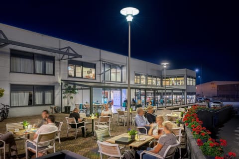 Patio, Night, Balcony/Terrace, group of guests