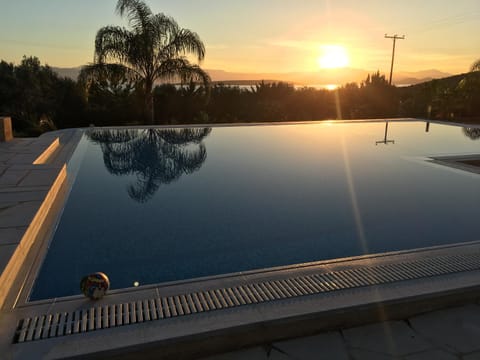 Swimming pool, Sunset