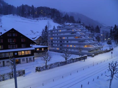 Property building, Night, Natural landscape, Winter, Mountain view