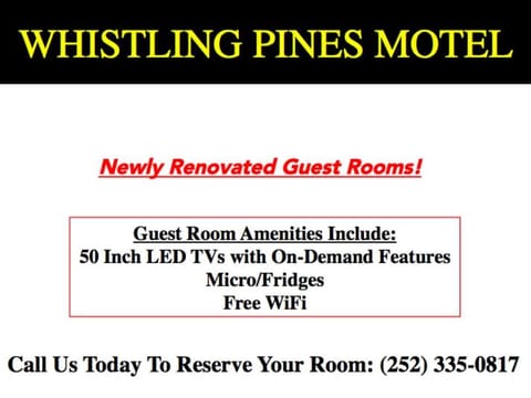 Whistling Pines Motel- Daily and Extended Stay Hotel in Elizabeth City