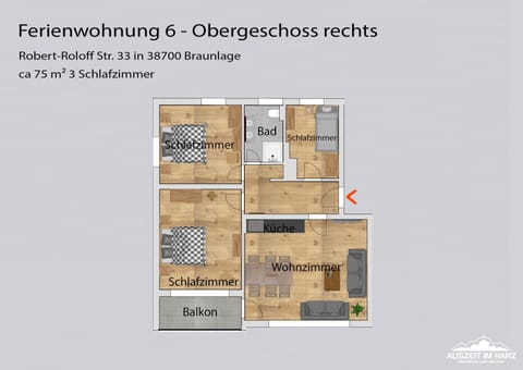 Auszeit im Harz Haus 3 Wohnung 6 Condominio in Braunlage