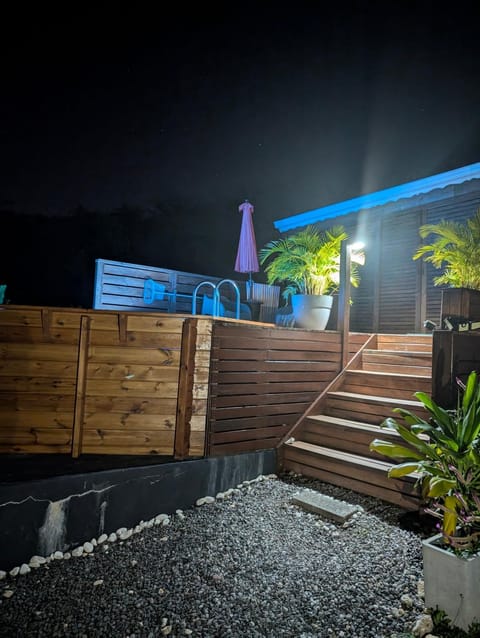 Patio, Night, Swimming pool