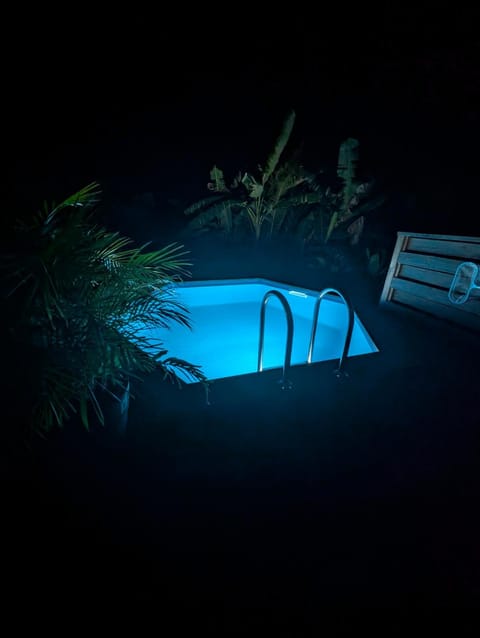 Night, Pool view, Swimming pool