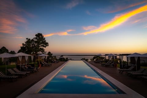 Swimming pool, Sunset