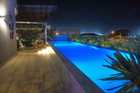 Night, Swimming pool, Swimming pool