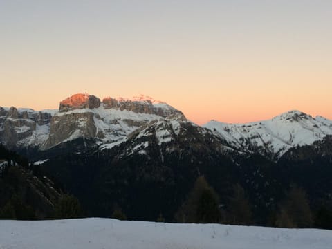 Natural landscape, Winter, Mountain view, Sunset