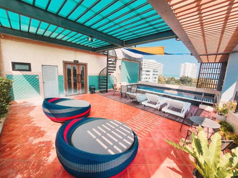 Seating area, Pool view, Swimming pool