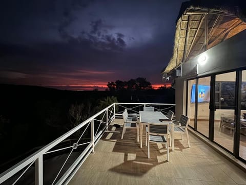 Patio, Night, Balcony/Terrace, Dining area