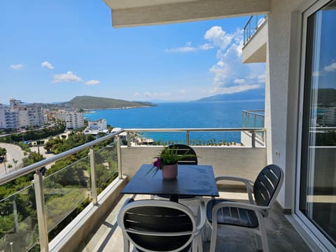 View (from property/room), Balcony/Terrace, Mountain view, Sea view