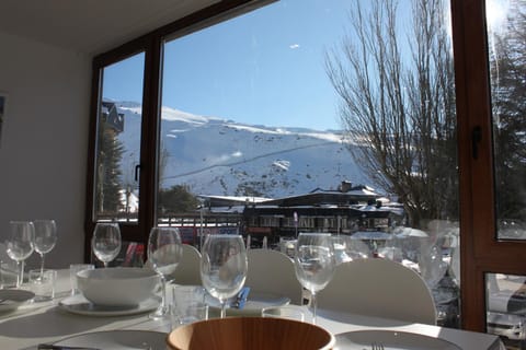 Day, Winter, Balcony/Terrace, Dining area, Mountain view