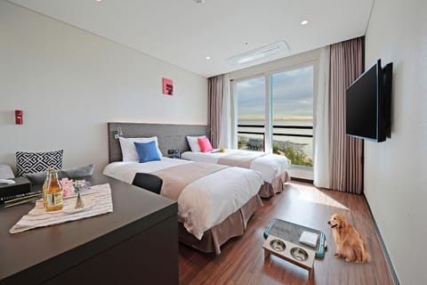 Bed, Balcony/Terrace, Animals, Sea view