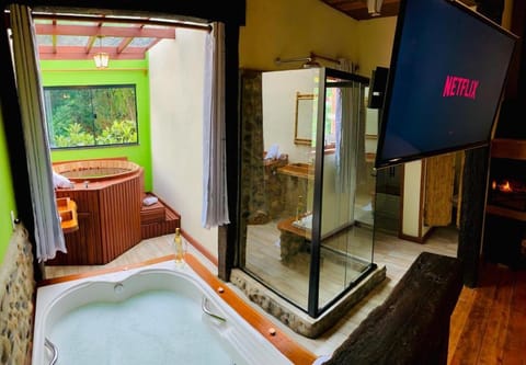 Shower, Sauna, Bathroom, Decorative detail, Bedroom, Garden view, Sunset