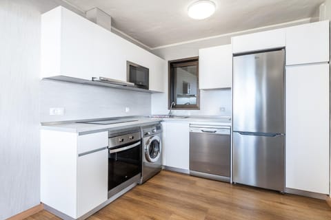 Kitchen or kitchenette, dishwasher, pet friendly, stove, washing machine