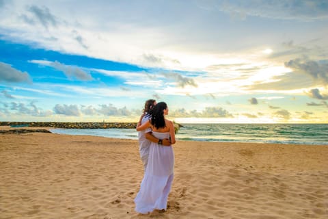 Beach, Sea view, Sunset