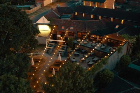 Property building, Night, Bird's eye view, Garden