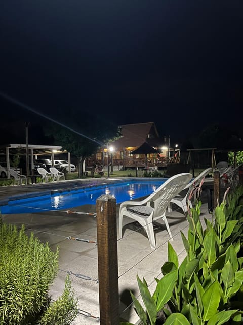 Night, Pool view, Swimming pool