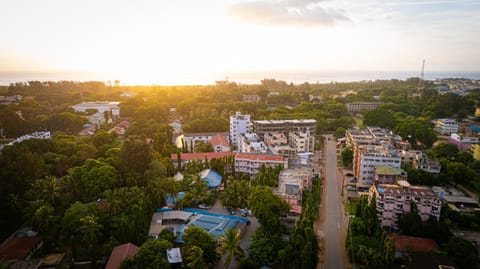 Property building, Bird's eye view, Location, Sunrise