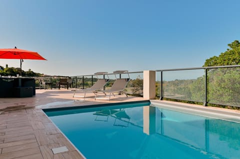 Patio, Pool view, Swimming pool, sunbed