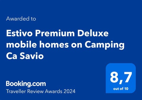 Estivo Premium Deluxe mobile homes on Camping Ca Savio Camping /
Complejo de autocaravanas in Cavallino-Treporti