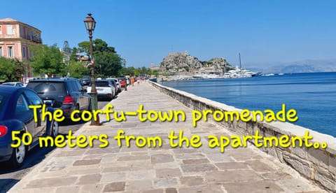AAY- Best Corfu Town & Sea Apart 2bedroom Renovated + lift / Comfy&Design+WiFi Apartment in Corfu