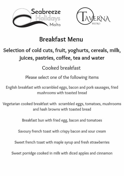 Seabreeze Guest Rooms Übernachtung mit Frühstück in Saint Paul's Bay