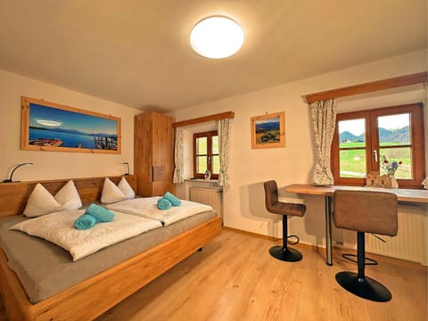 Bed, View (from property/room), Dining area, Mountain view, towels