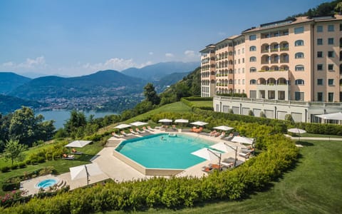 Property building, View (from property/room), Lake view, Landmark view, Pool view, Swimming pool