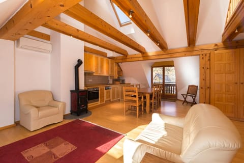 Balcony/Terrace, Kitchen or kitchenette, Living room, Seating area, Dining area, fireplace