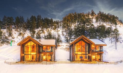 Property building, Winter, Mountain view