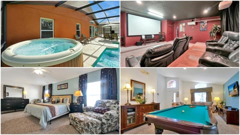 Bed, Billiard, Hot Tub, Bedroom, Swimming pool