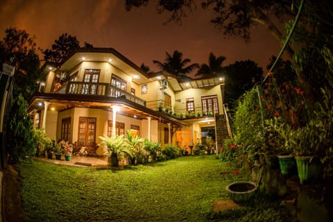 Property building, Night, Natural landscape, Garden, View (from property/room), Garden view