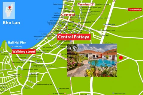 Villa Pattaya Hill, Free Electricity, minutes from Beach and Pattaya Villa in Pattaya City