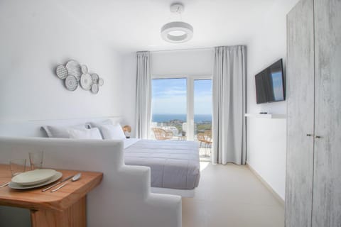 Bed, Balcony/Terrace, Photo of the whole room, Bedroom, Sea view