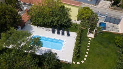 Patio, Bird's eye view, Garden, Swimming pool