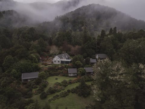 Property building, Natural landscape, Bird's eye view, Mountain view