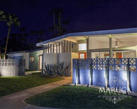 Property building, Facade/entrance, Night, Garden, Garden view
