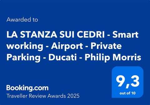 LA STANZA SUI CEDRI - Smart working - Airport - Private Parking - Ducati - Philip Morris Apartment in Bologna