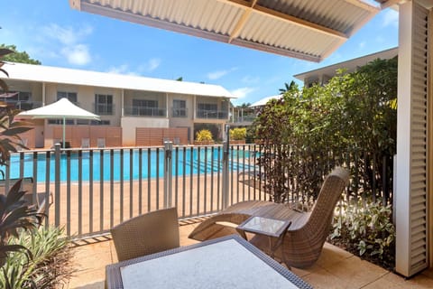 View (from property/room), Balcony/Terrace, Pool view