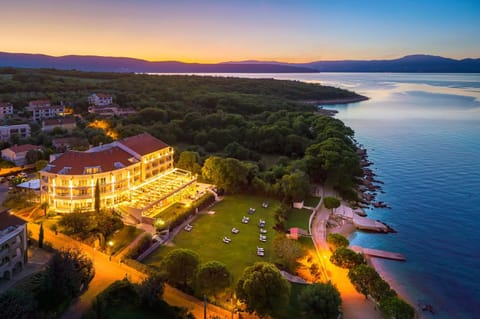 Property building, Beach, Sunset