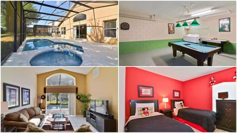 Bed, Billiard, Game Room, Bedroom, Swimming pool, Family