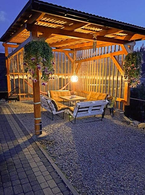 Patio, Night, Garden, Garden view, sunbed