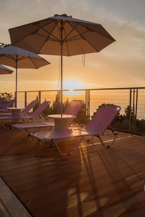 Swimming pool, Sunset